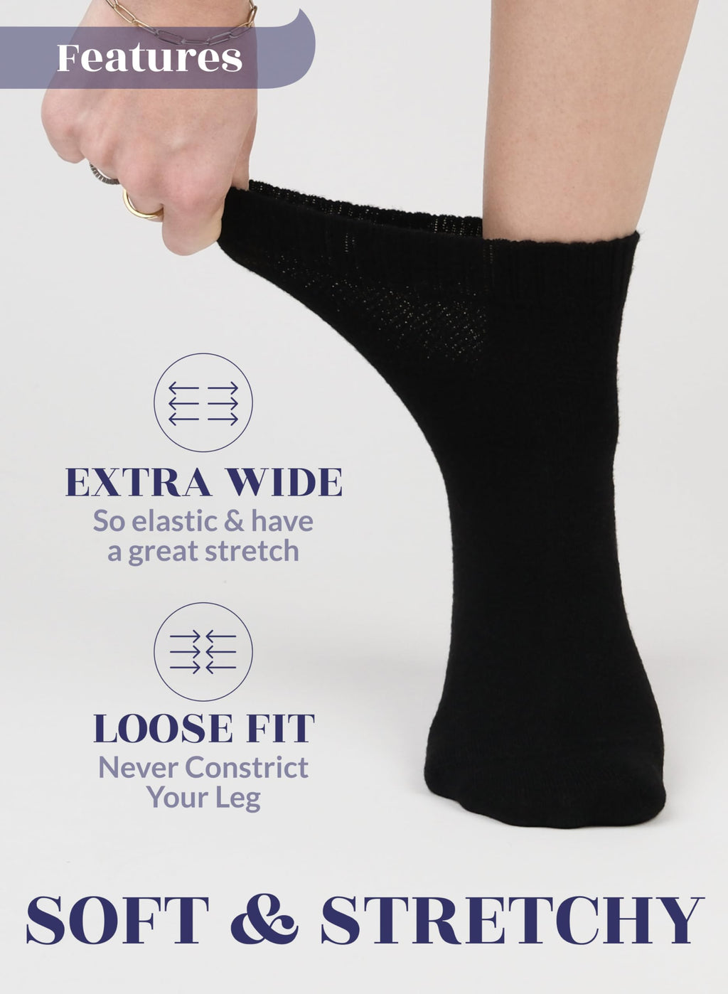 Loose Fit Bamboo Ankle Socks E31347