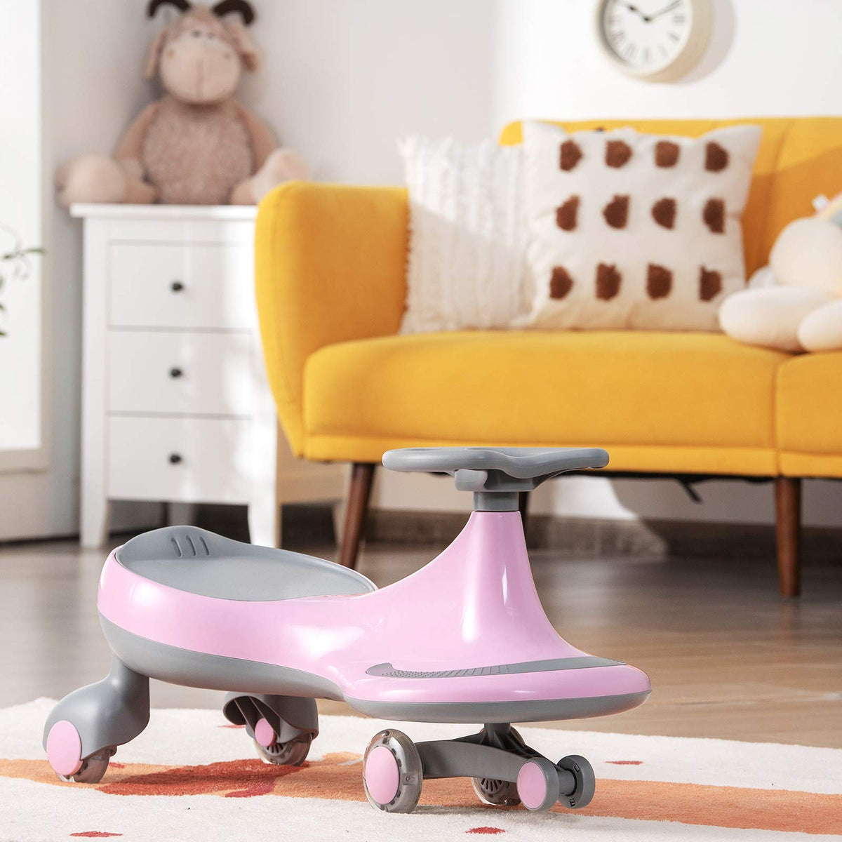 Pink Wiggle Car with LED Flashing Wheels M427