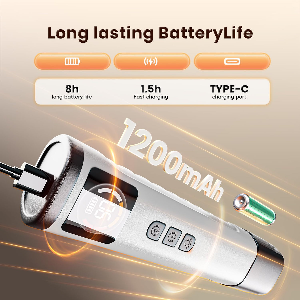 6-Speed Dog Nail Grinder with LED Light O369