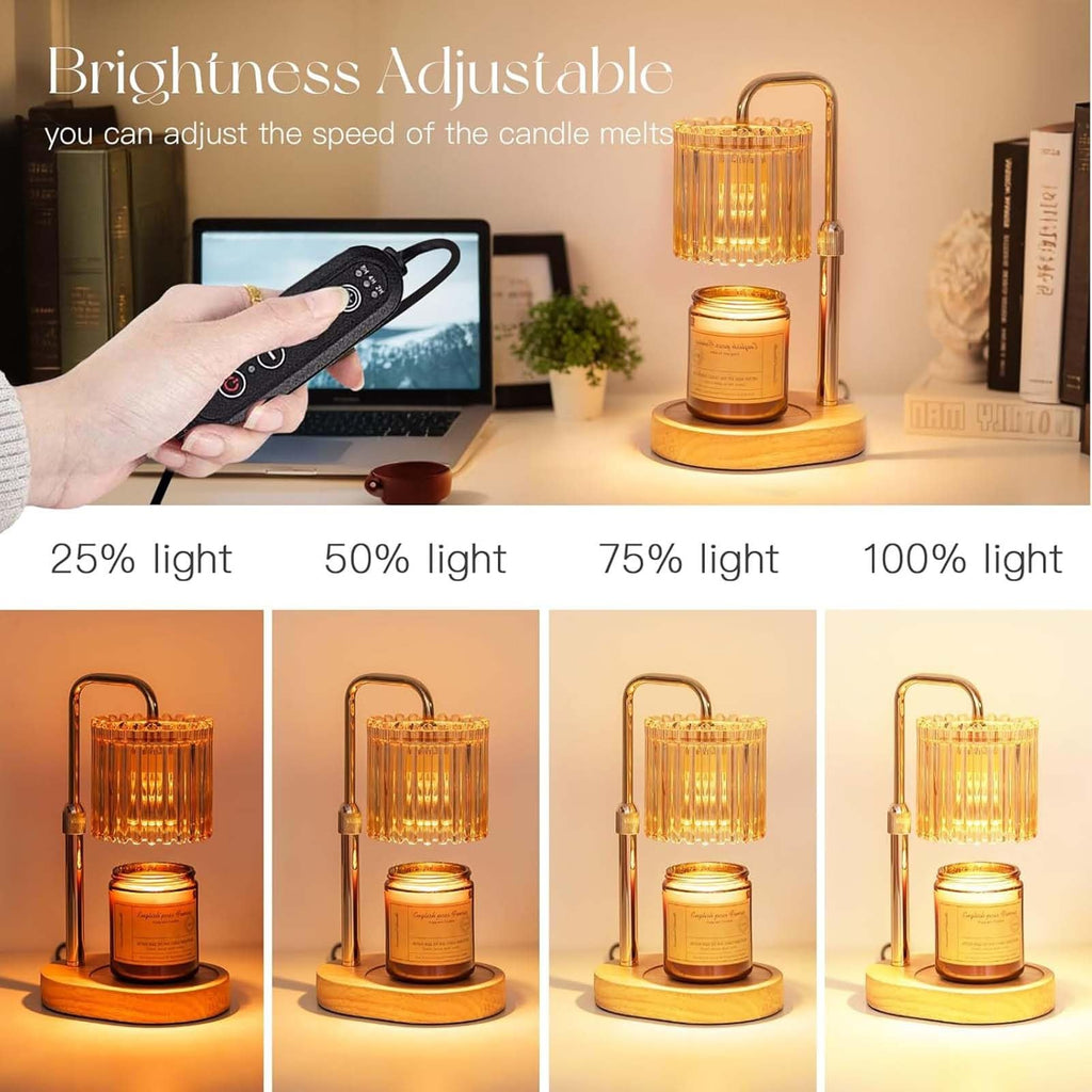 Candle Warmer Lamp with Timer, 2 Bulbs Height Adjustable Dimmable C604066