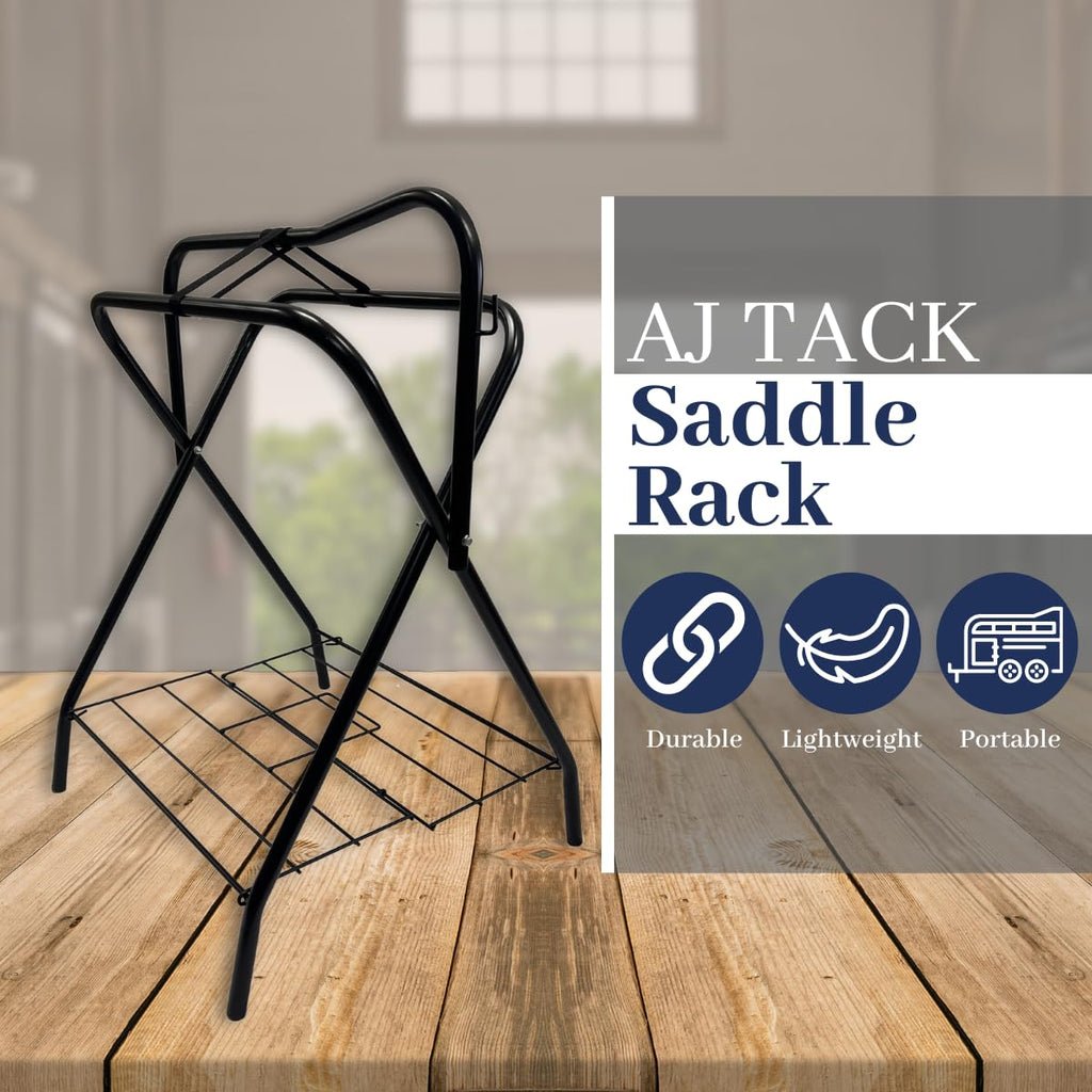 Portable Folding Saddle Rack Powder-Coated Steel R974