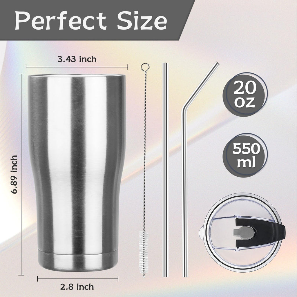 20oz Insulated Tumbler with Lid Straw X692024