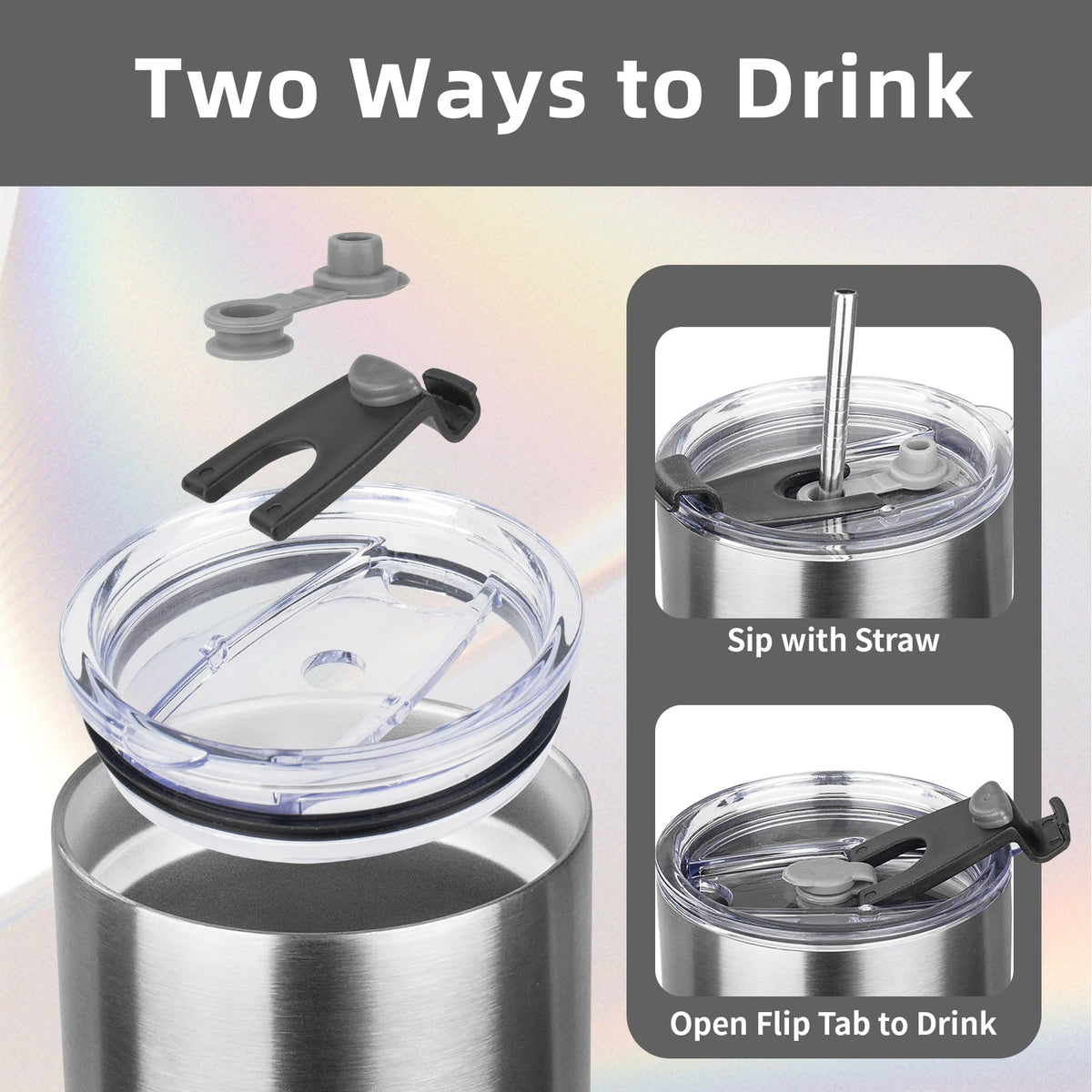 20oz Insulated Tumbler with Lid Straw X692024