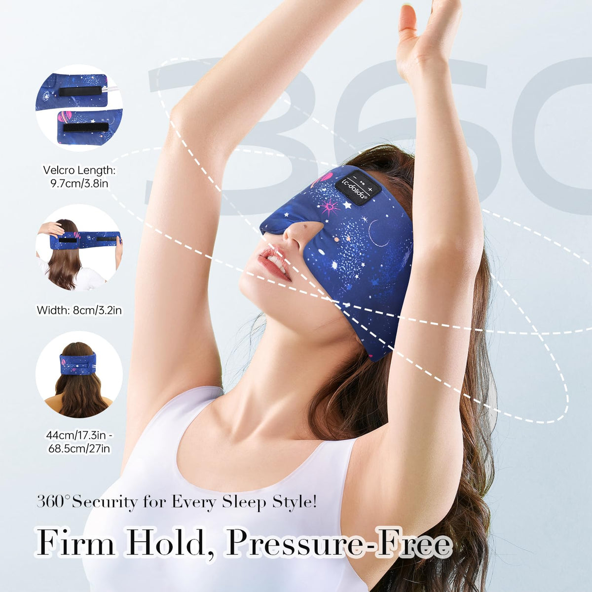 Sleep Mask with Bluetooth Headphones and Silk Sleep Mask R39166