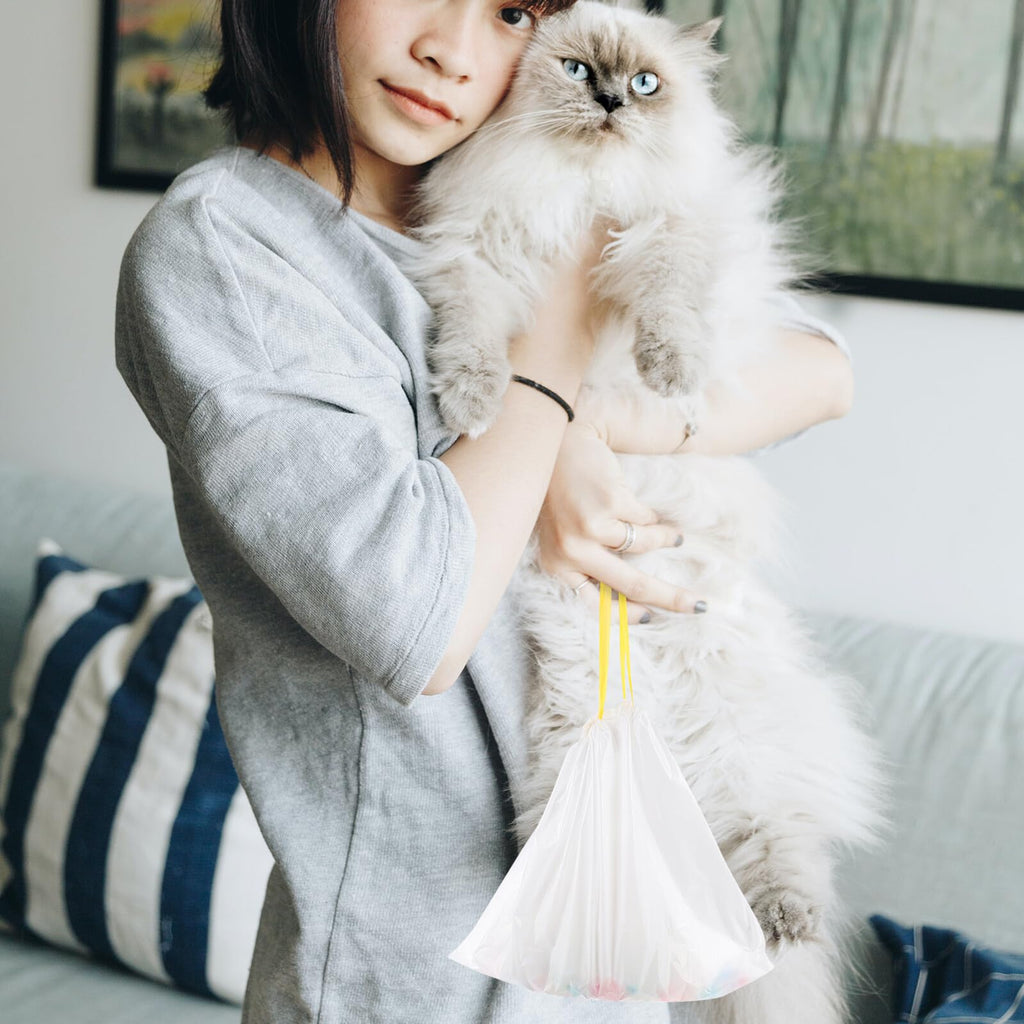 Disposable Drawstring Waterproof Cat Litter Bags G3621