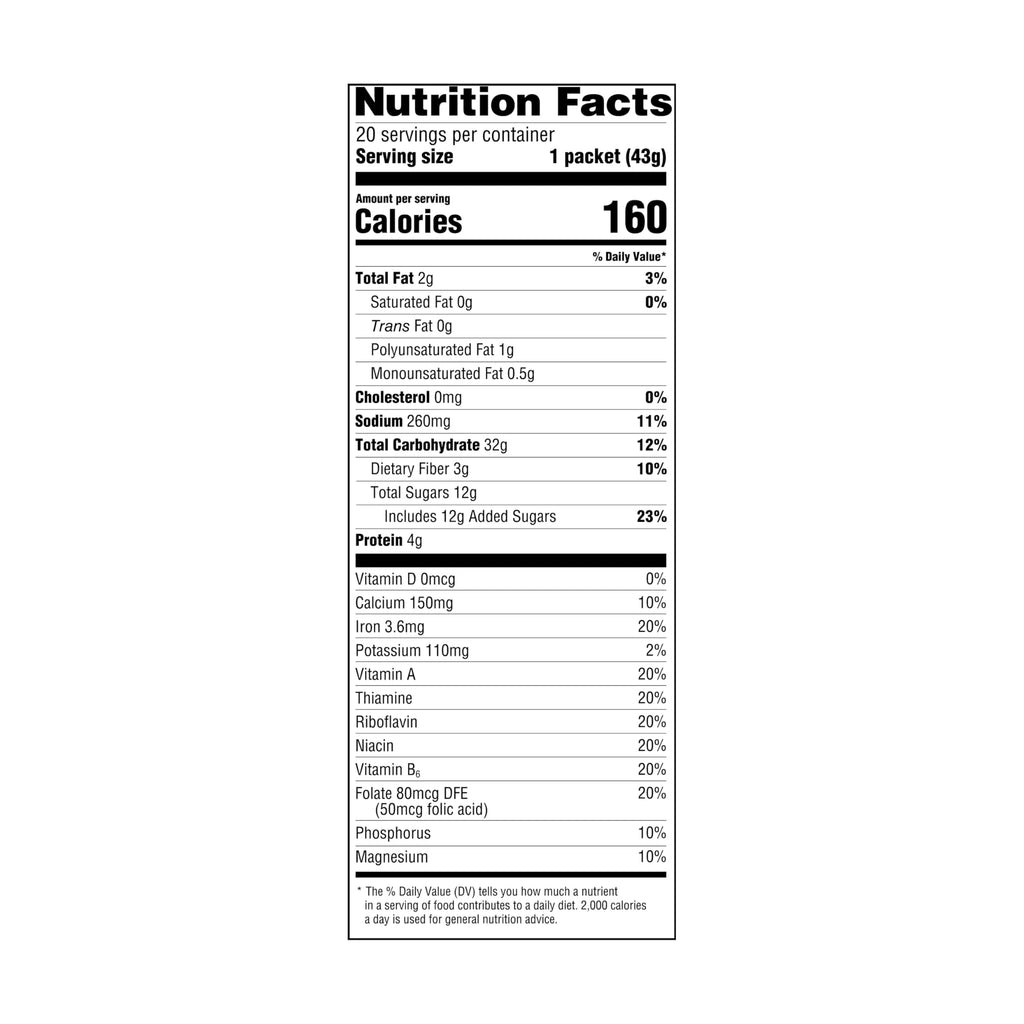 Maple & Brown Sugar Instant Oatmeal, 1.51 Oz, 20 Ct E9675