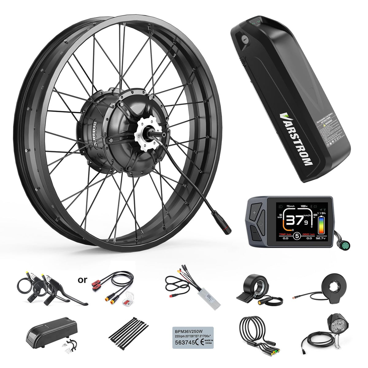 48V 1000W Ebike Conversion Kit with TFT Display and Battery F90620