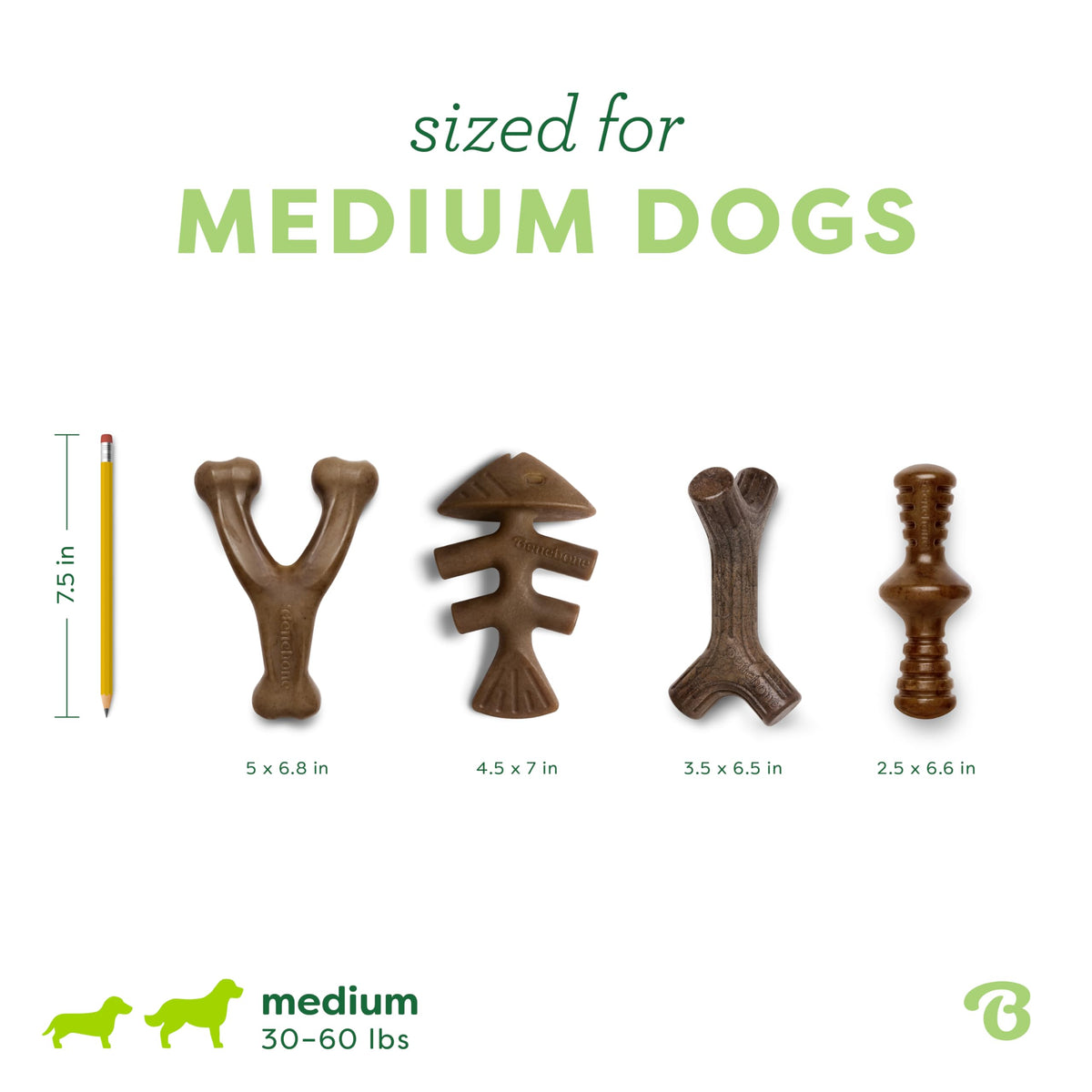 Medium 4-Pack Dog Toys A778
