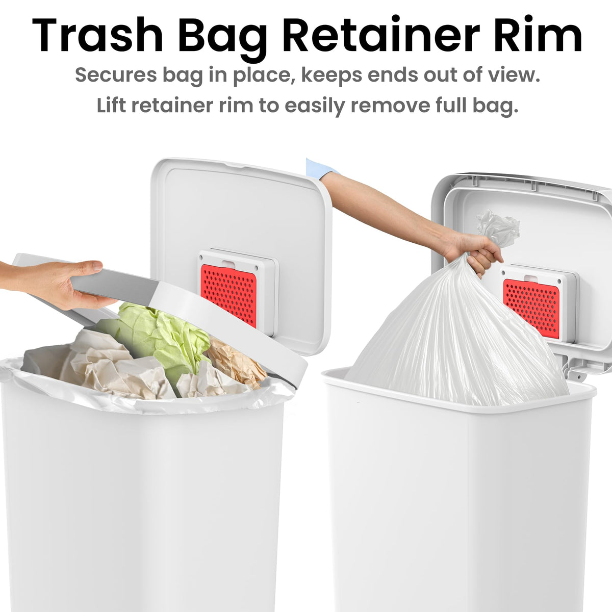 13.2 Gal Step Pedal Kitchen Trash Can with Odor Filter W69304