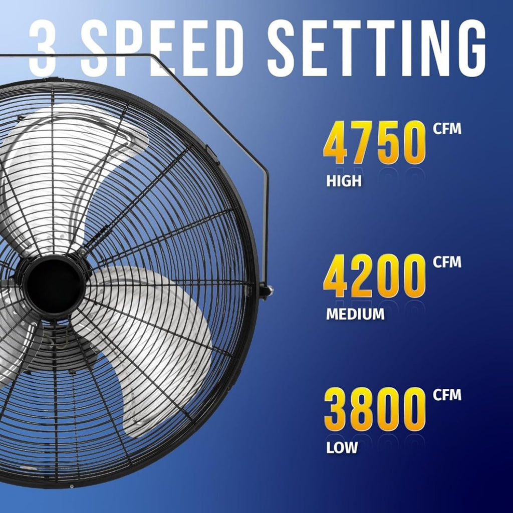 20 Inch 3 Speed Metal Floor Fan B26816