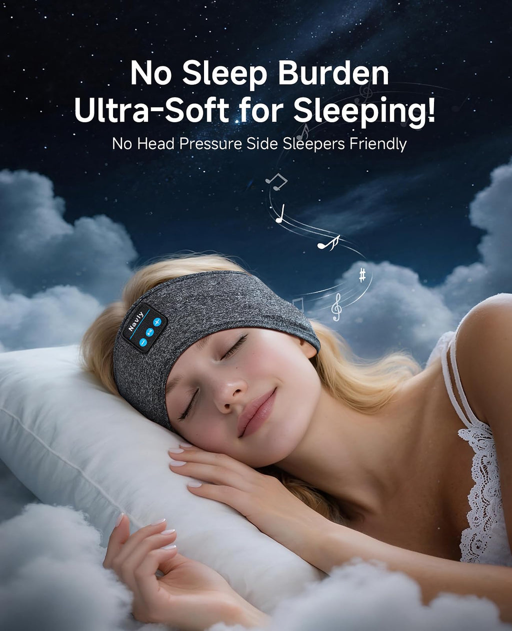 Bluetooth 5.4 Wireless Sleep Mask Headphones H499