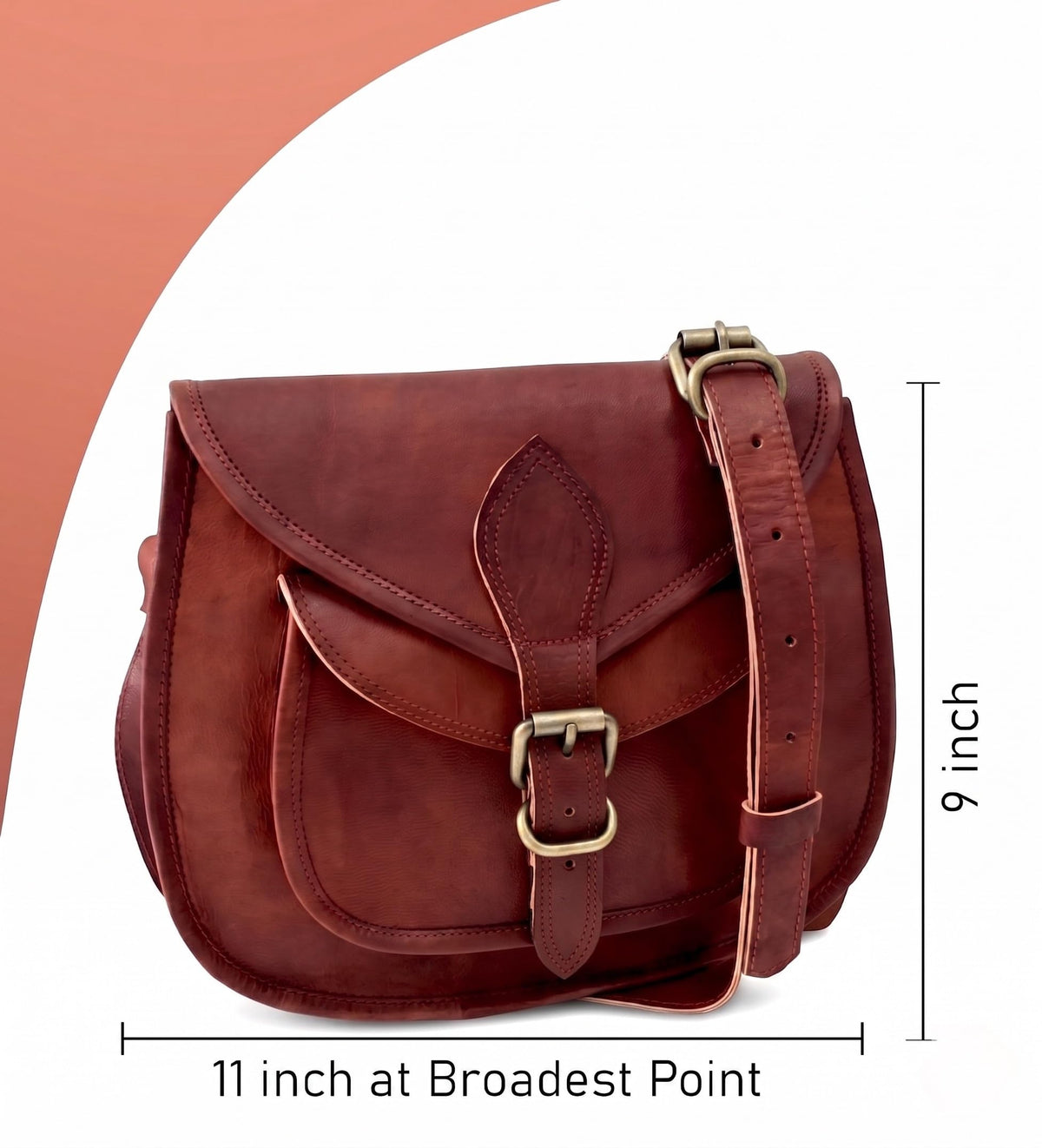 Genuine Leather Crossbody Satchel Bag Q453