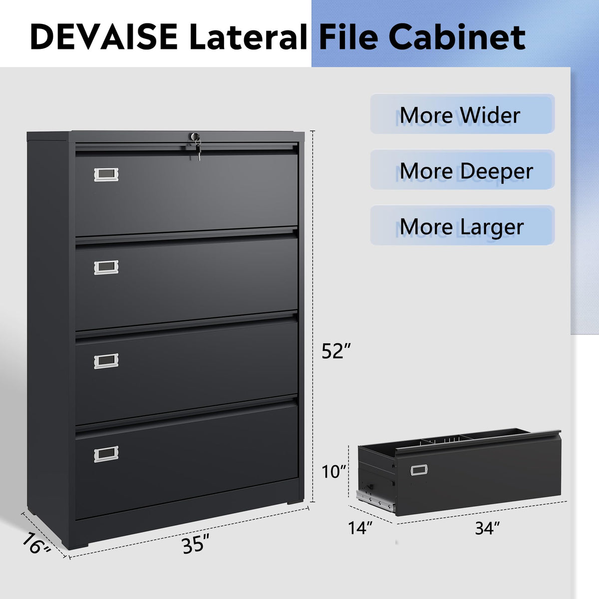 4 Drawer File Cabinet F7961