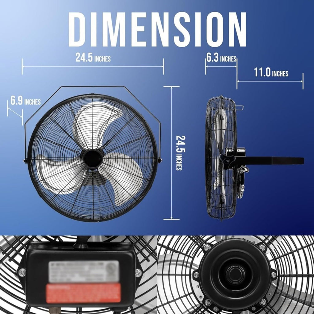 20 Inch 3 Speed Metal Floor Fan B26816