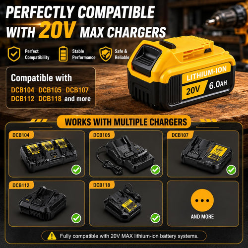 20V MAX Replacement Batteries 2-Pack T513