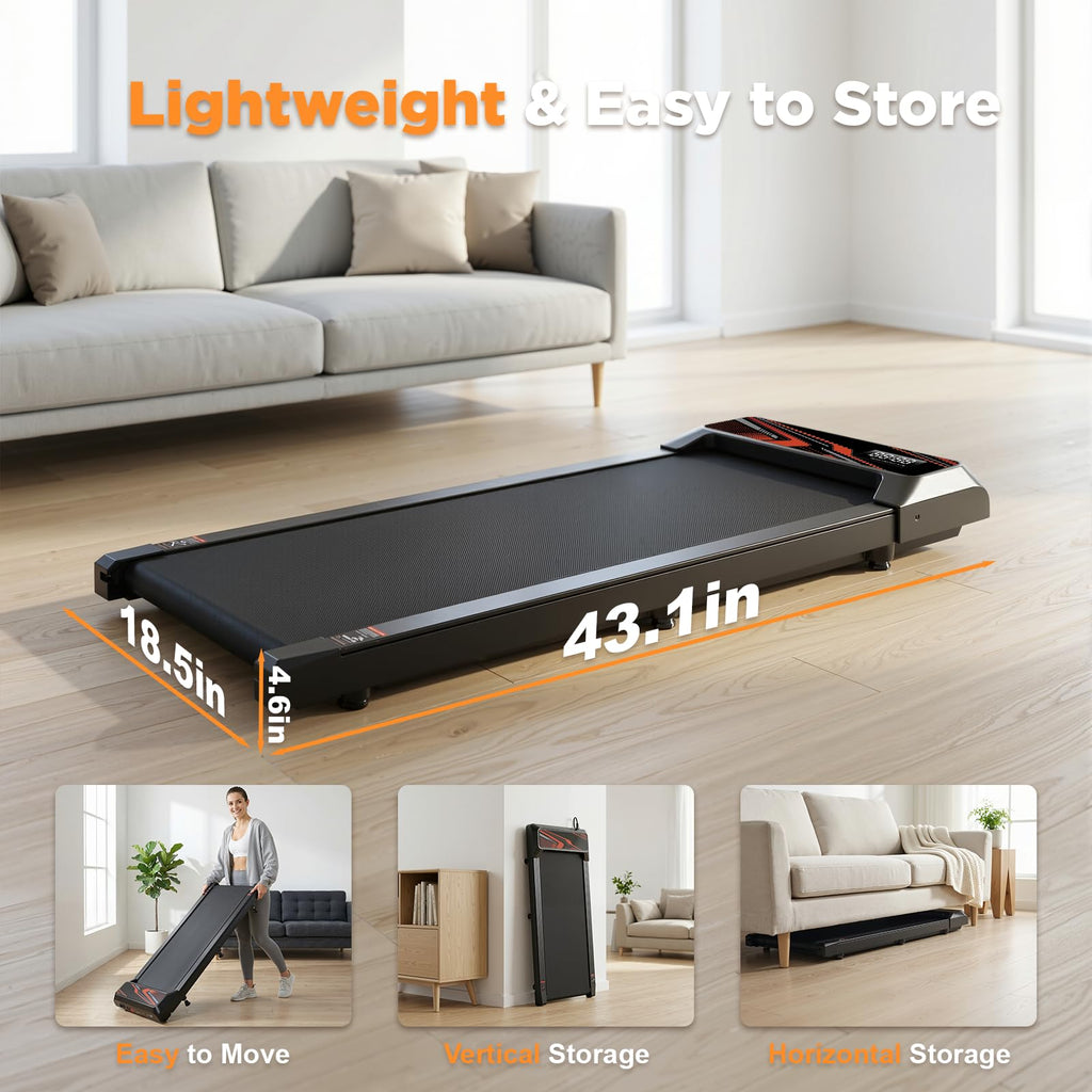 2.5HP Portable Compact Treadmill with Incline and Remote U42630