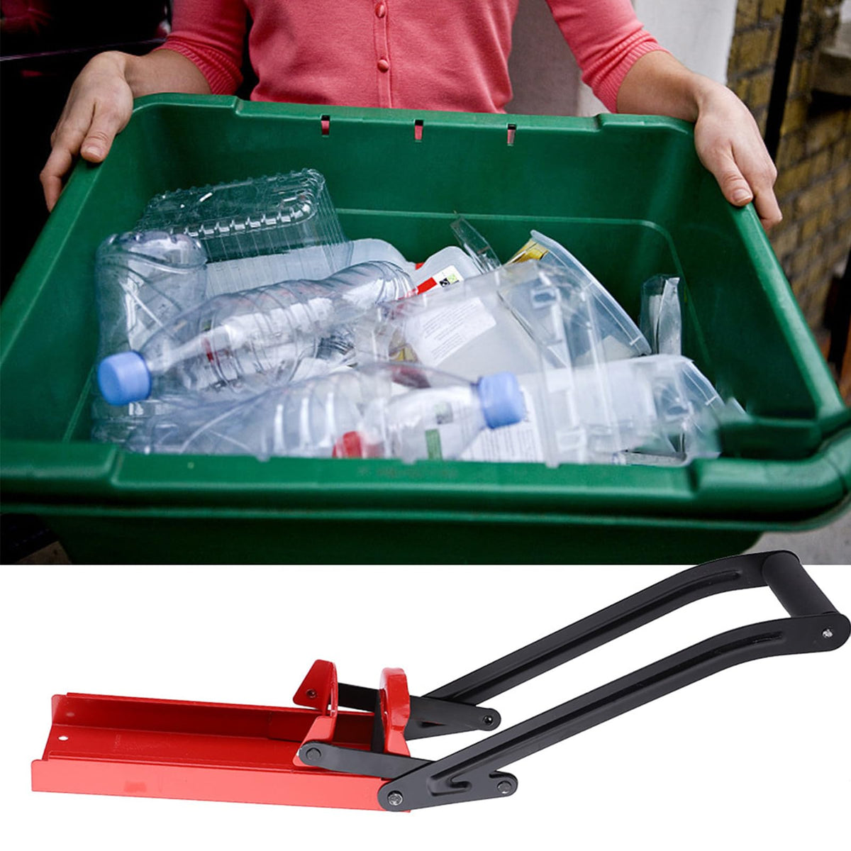 500ML Red Steel Can Crusher with Opener Z619684