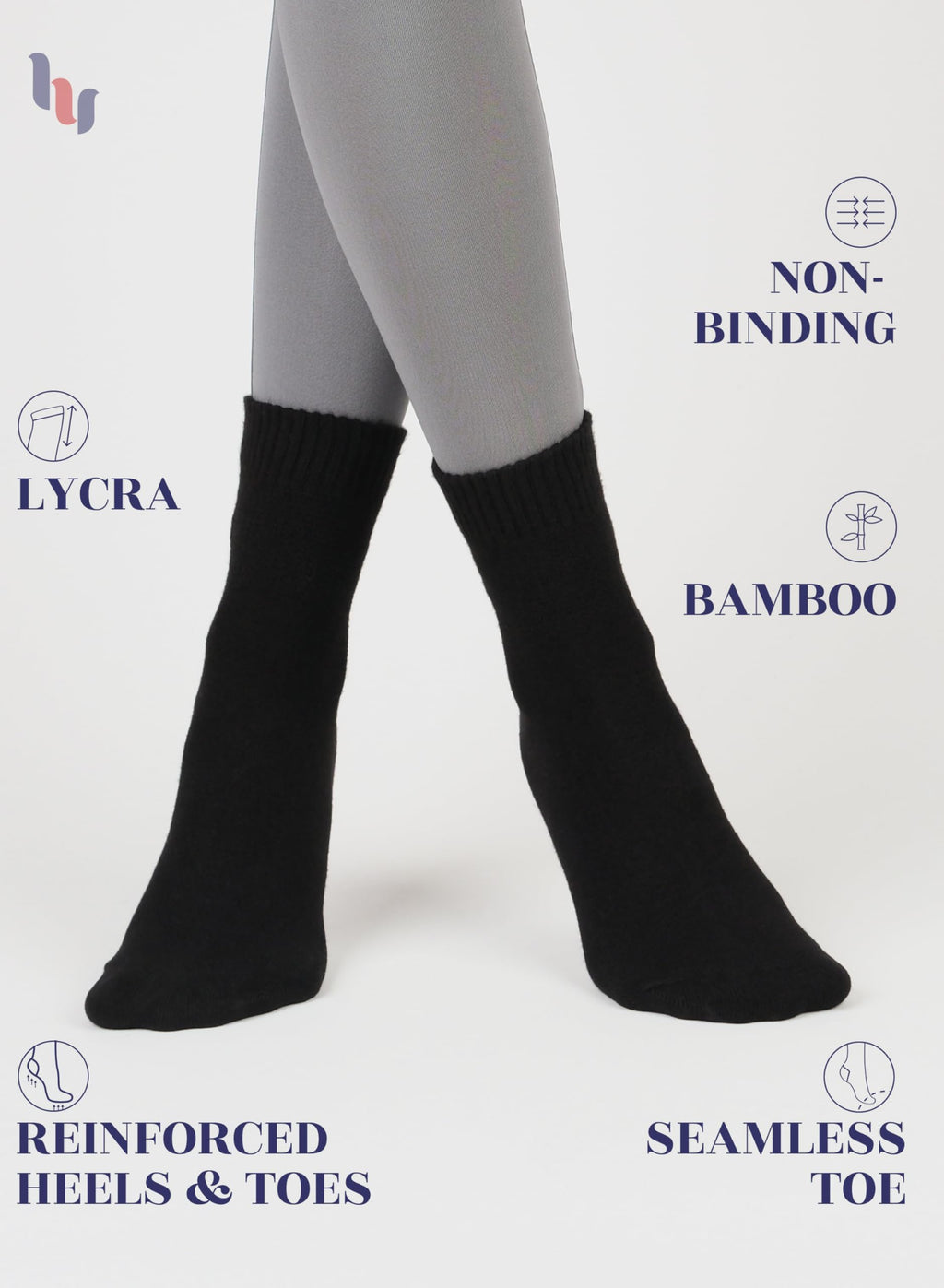 Loose Fit Bamboo Ankle Socks E31347