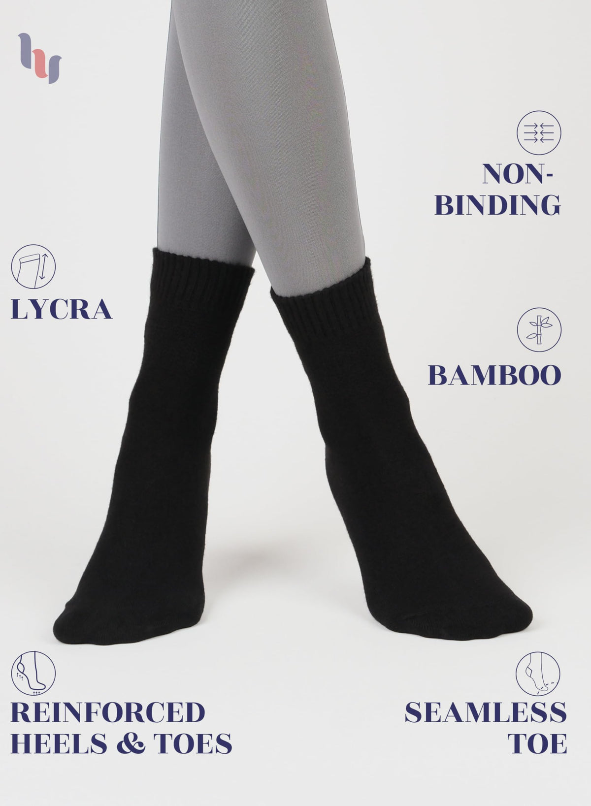 Loose Fit Bamboo Ankle Socks E31347