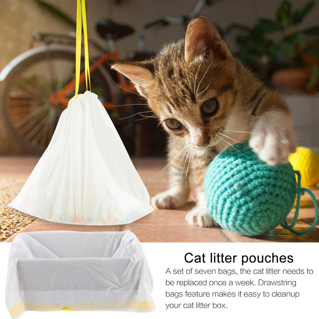 Disposable Drawstring Waterproof Cat Litter Bags G3621