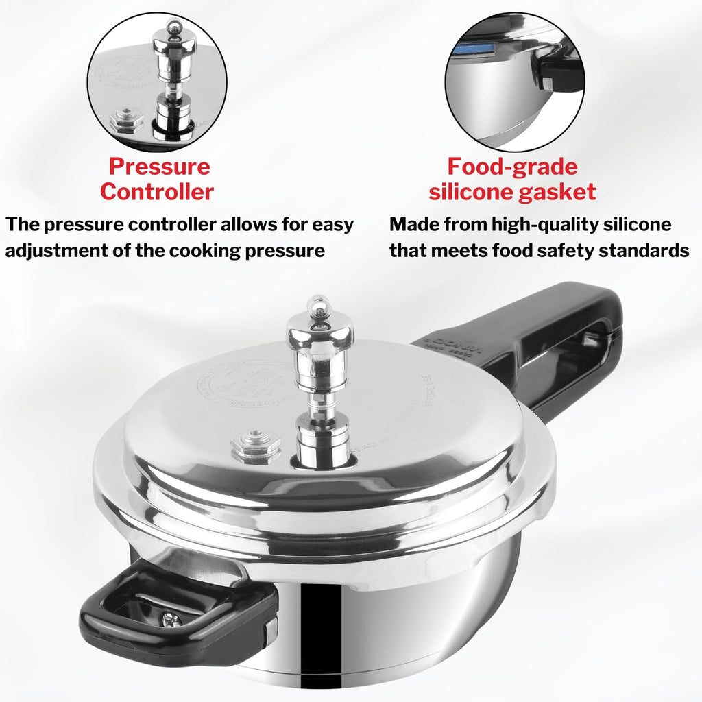 Stainless Steel 3 Litres Pressure Pan with Lid V995