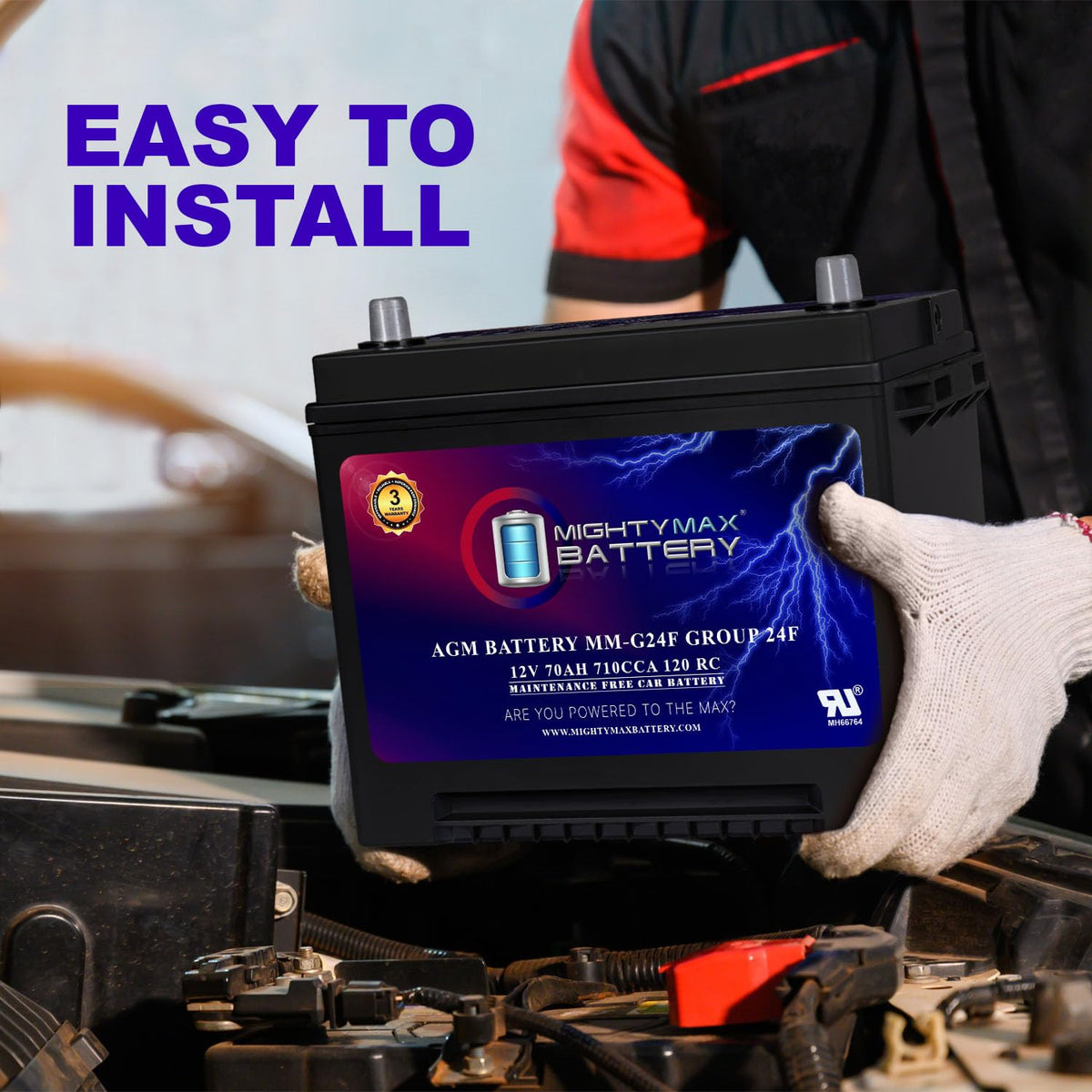 12V 70Ah AGM Replacement Battery N3892