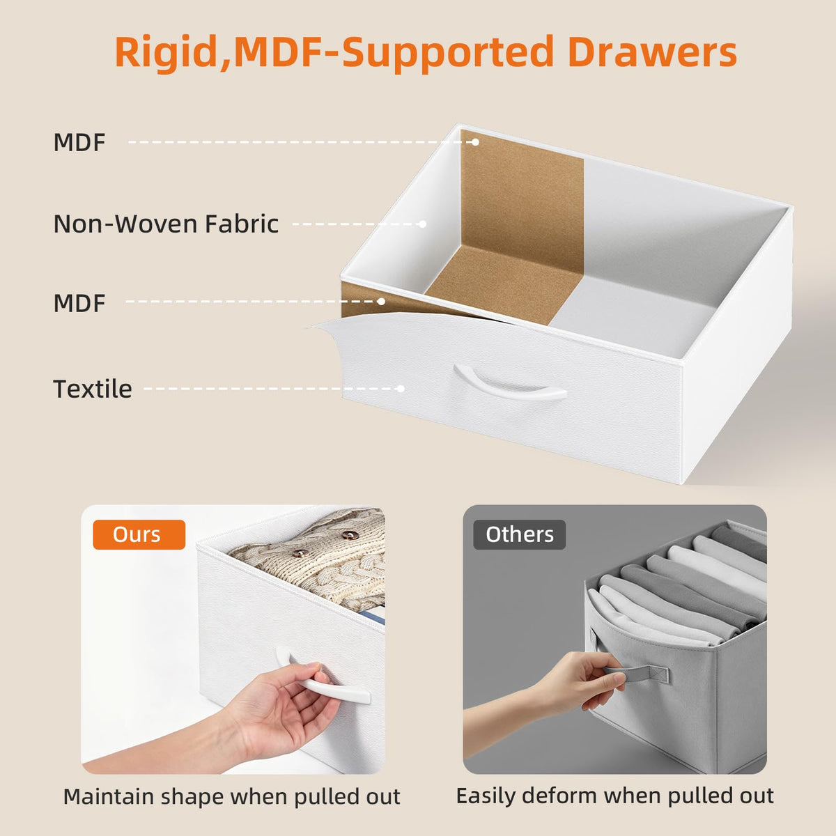 Dresser with Hanging Rack, 5 Drawers I41644