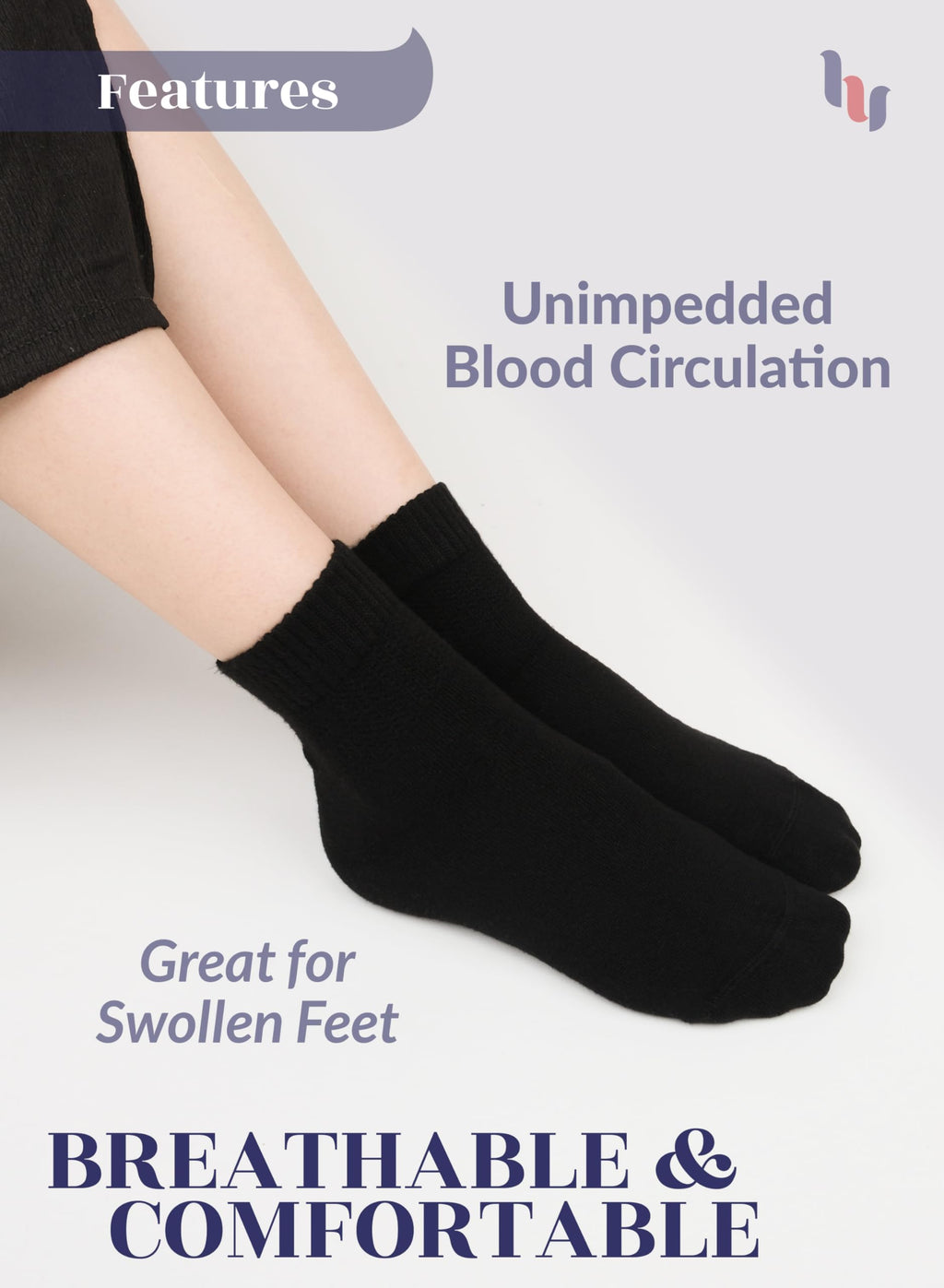 Loose Fit Bamboo Ankle Socks E31347