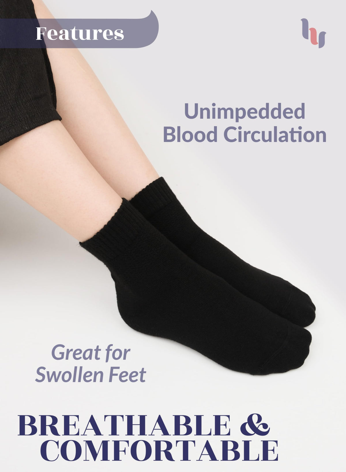Loose Fit Bamboo Ankle Socks E31347