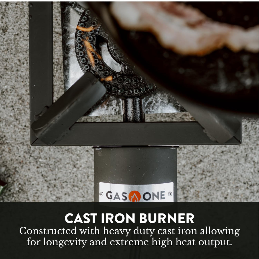 High Pressure Single Propane Burner with Heat Shield P46669