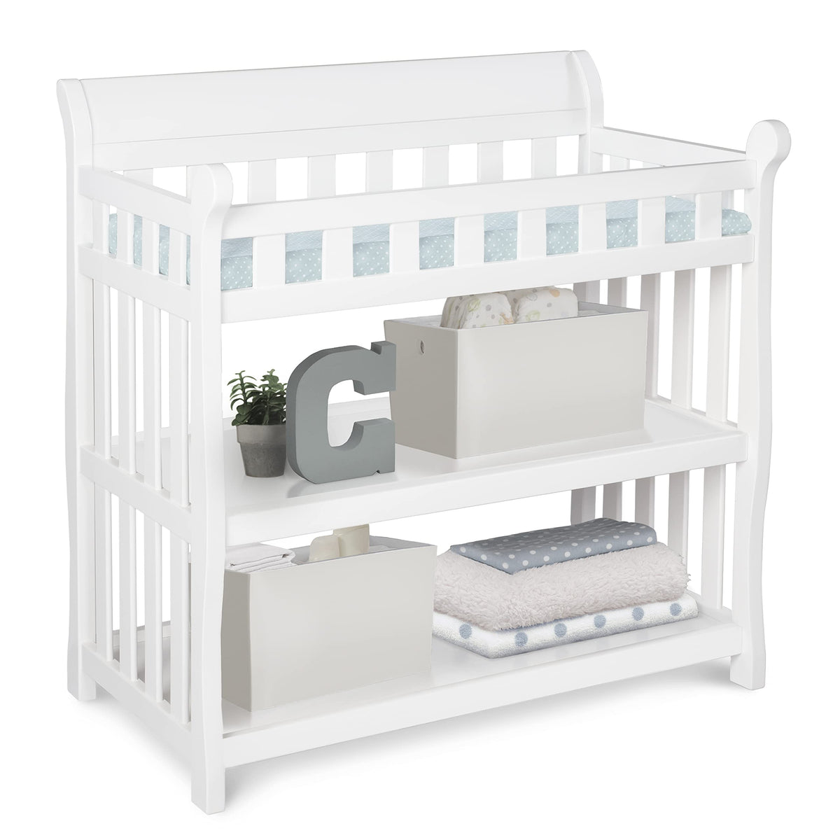 White Changing Table with Changing Pad F53832