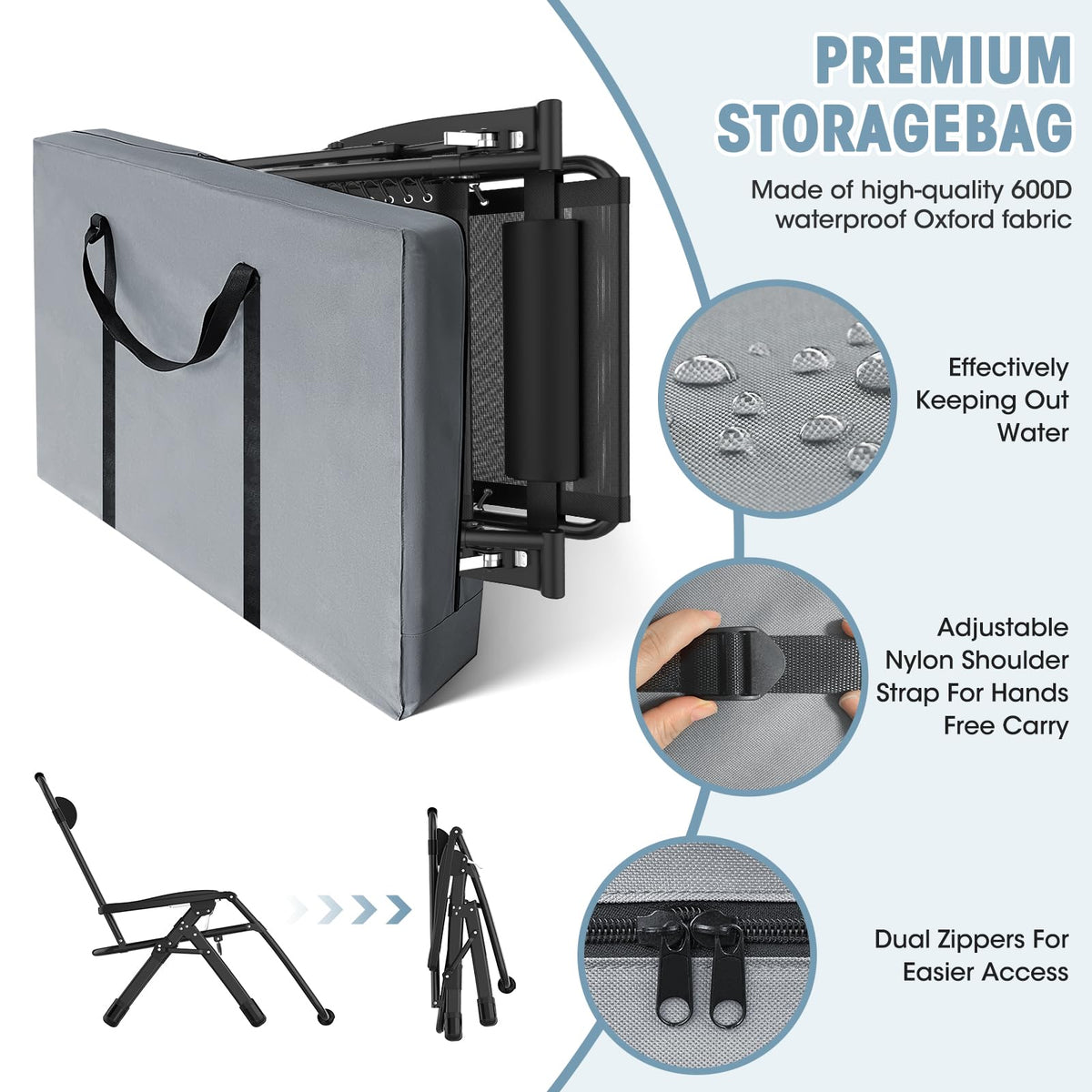 Oversized Zero Gravity Chair with Carry Bag E851114