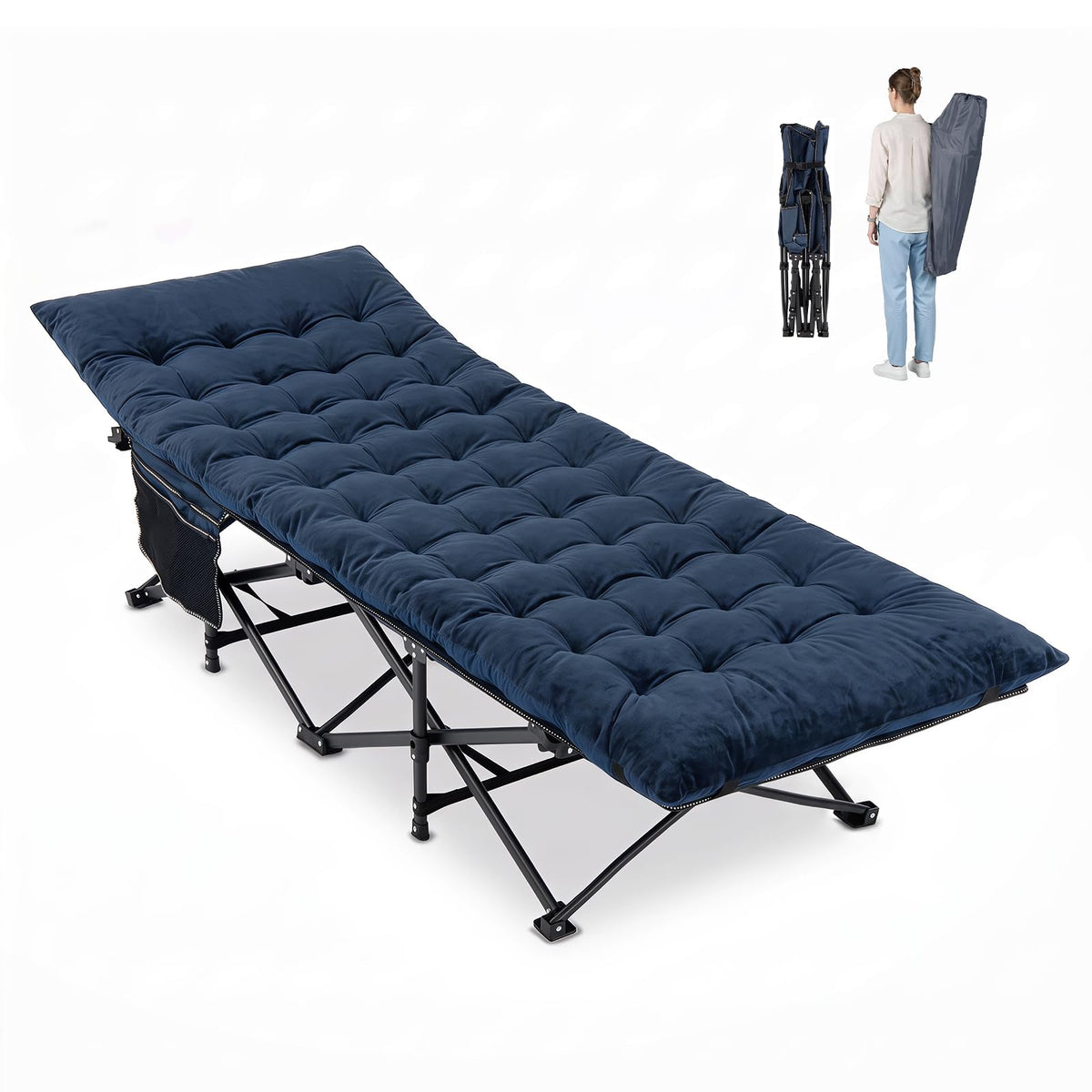 Camping Cot with Padded Mat S27811