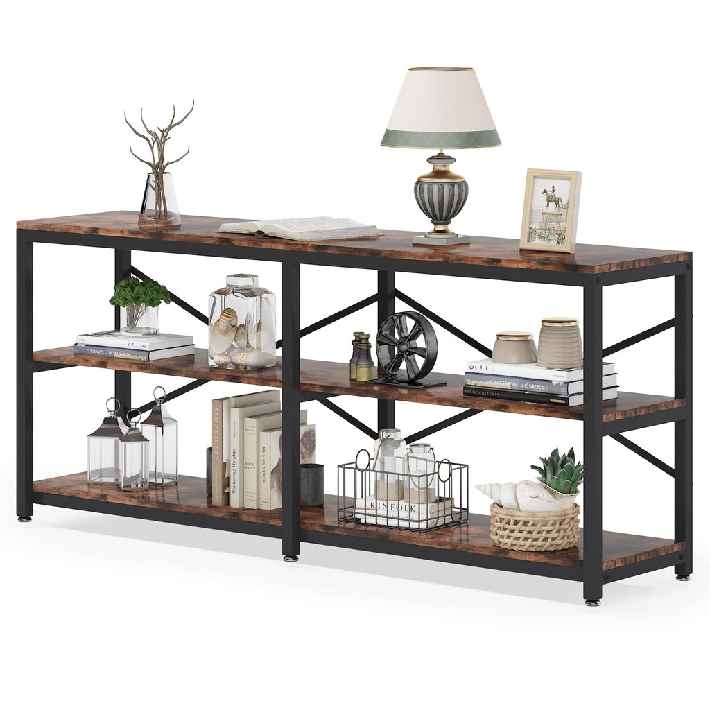 70.9 Inch 3-Tier Console Table with Storage Shelves N597