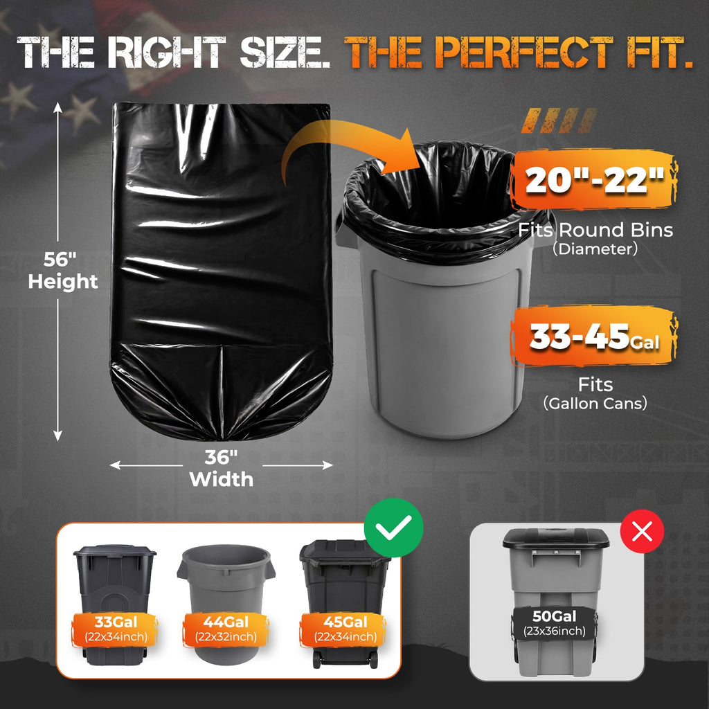 55-60 Gallon 40 Count Trash Bags N40816