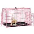 Folding Metal Dog Crate with Tray & Divider E67073