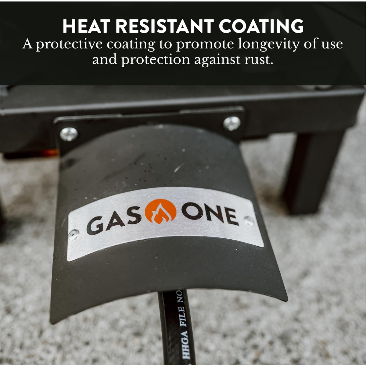 High Pressure Single Propane Burner with Heat Shield P46669