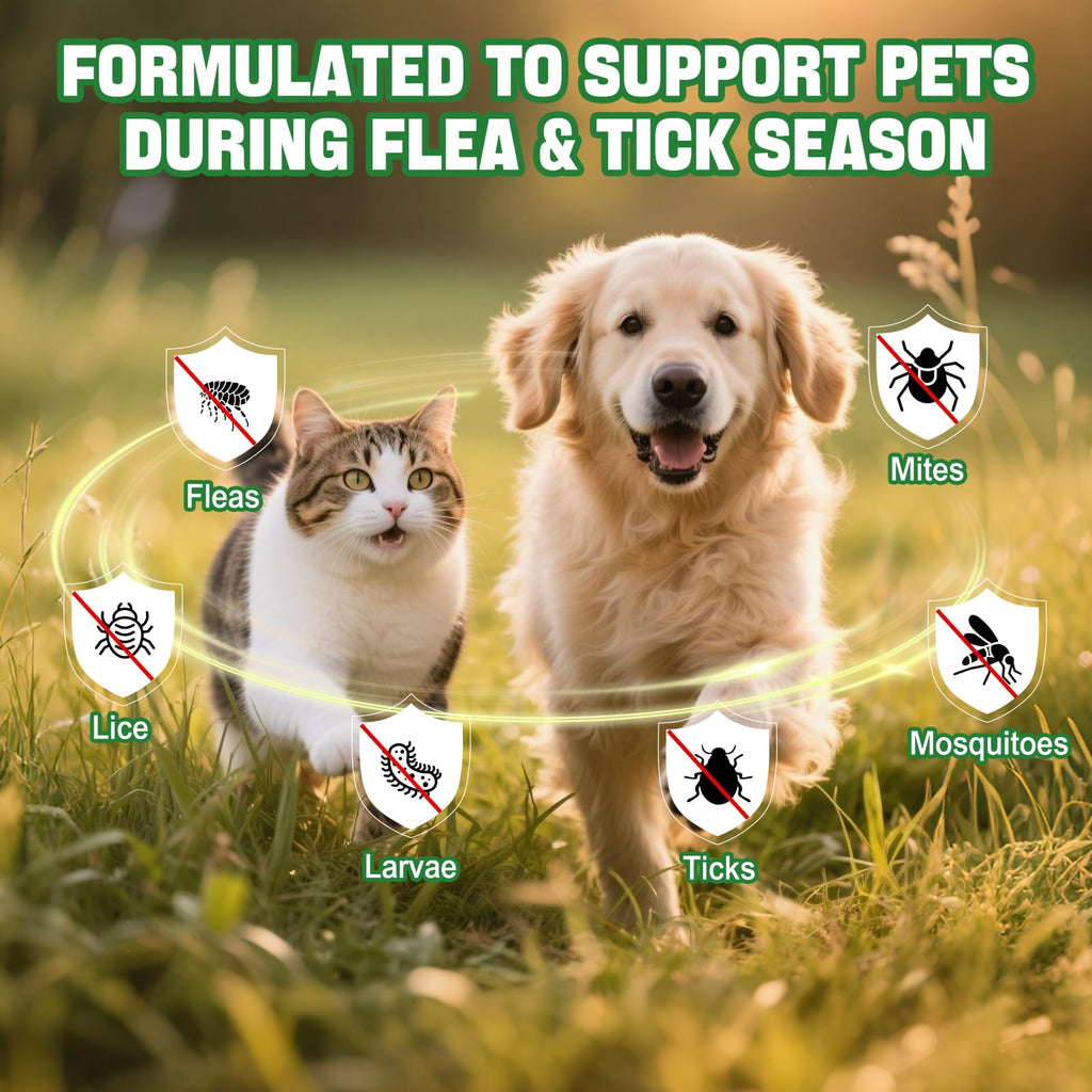 Flea and Tick Prevention Liquid Drops with Multivitamin M9816