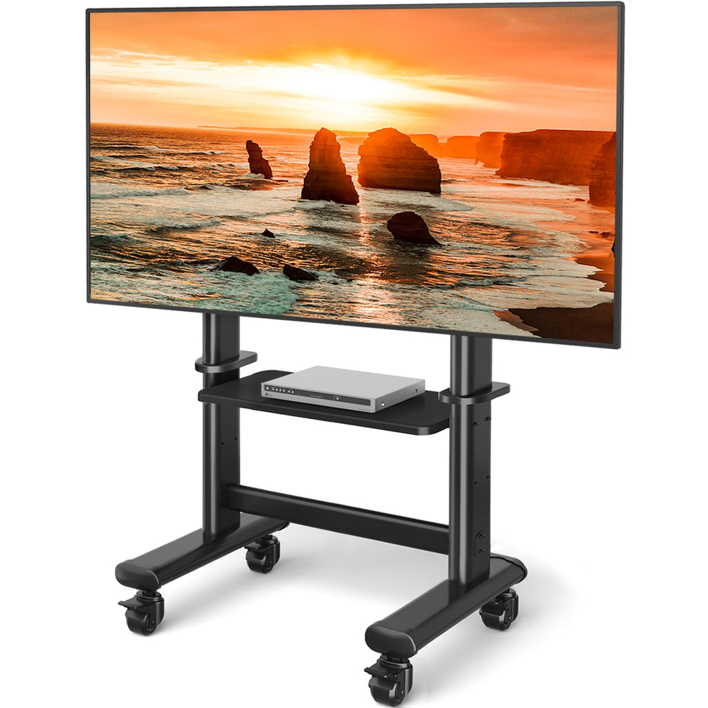 Mobile TV Cart Rolling TV Stand with Wheels for 55-120" TVs R1141