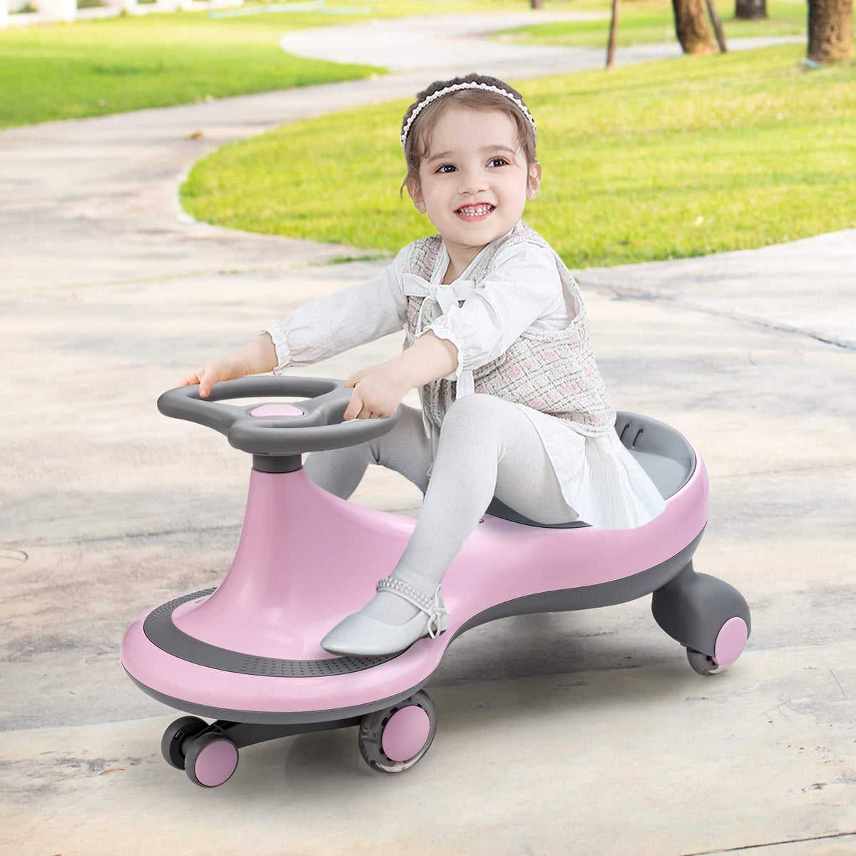 Pink Wiggle Car with LED Flashing Wheels M427