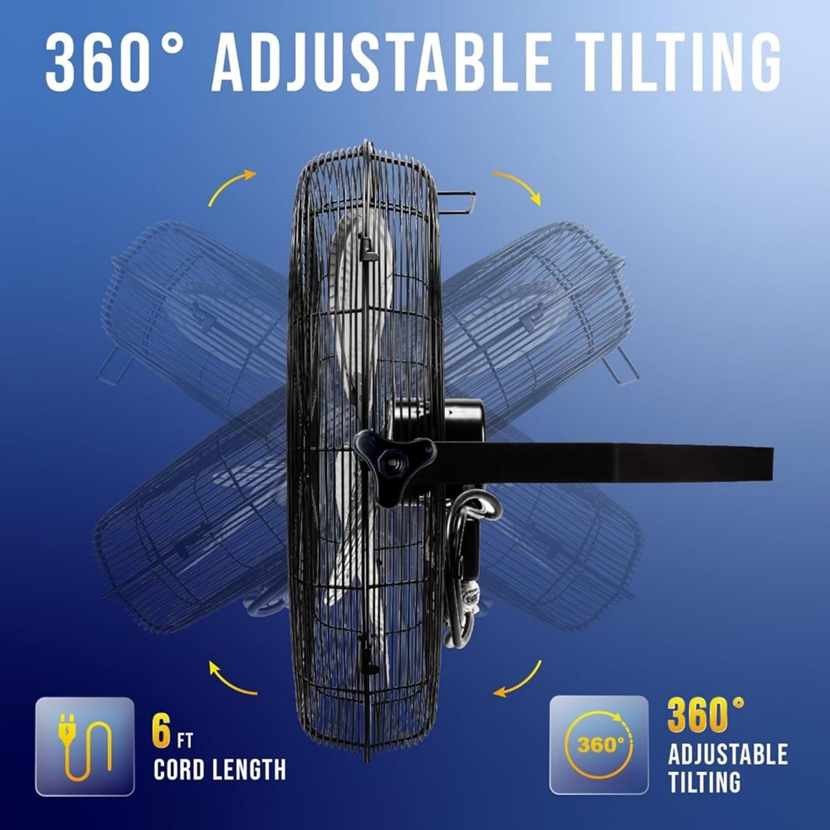 20 Inch 3 Speed Metal Floor Fan B26816