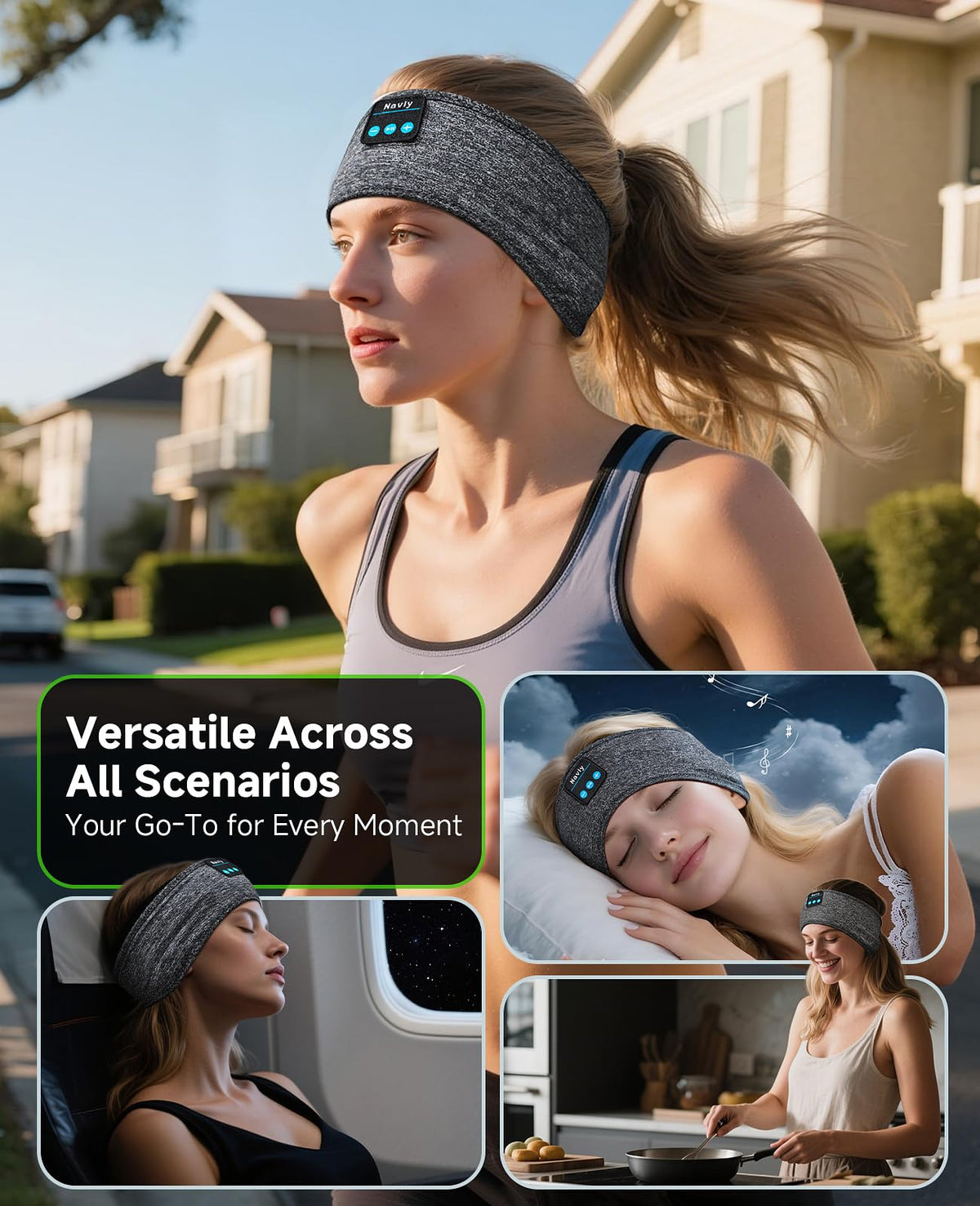 Bluetooth 5.4 Wireless Sleep Mask Headphones H499