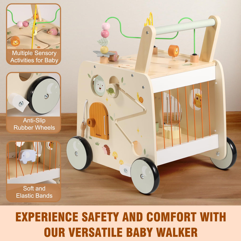 Wooden Activity Cube Push Walker V288785