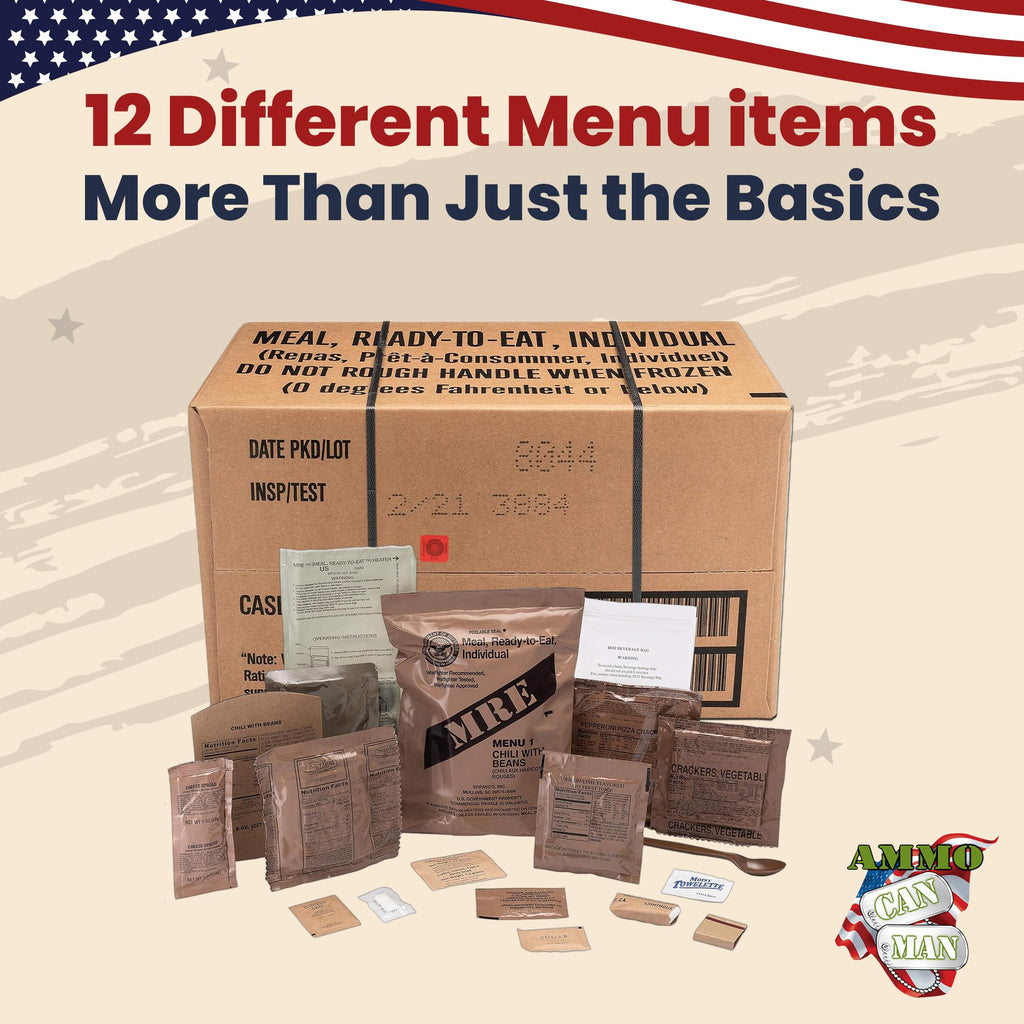 US Military MRE Case Menus 1-12 F4293
