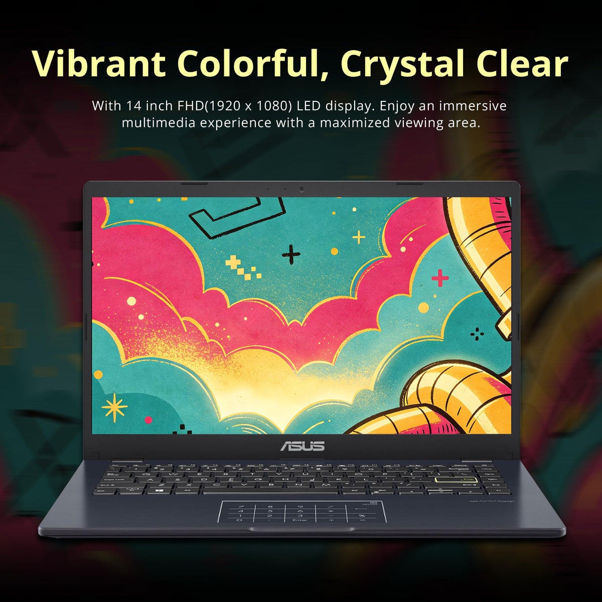 14" FHD Laptop, Intel Celeron N4500, 4GB RAM, 224GB Storage, Quiet Blue K700492