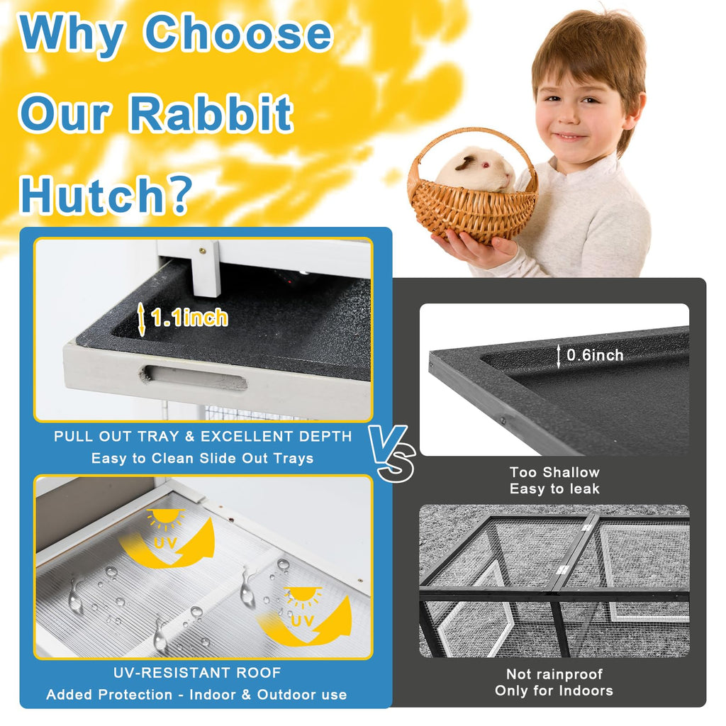 48" L 2-Story Rabbit Hutch with Ramp N60923
