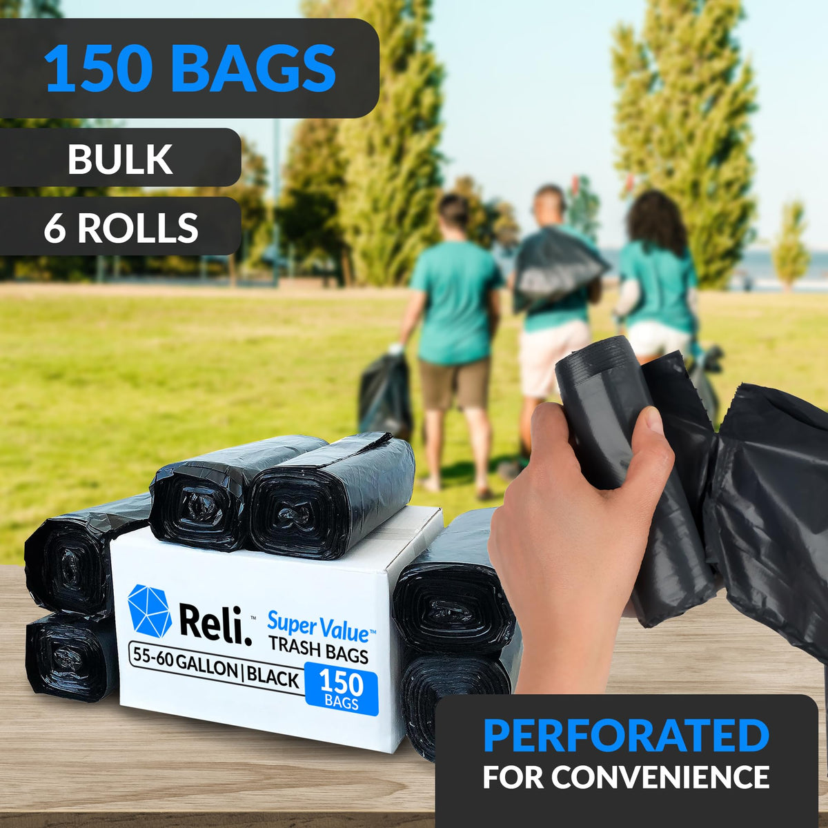 55-60 Gallon Heavy Duty Trash Bags U2849