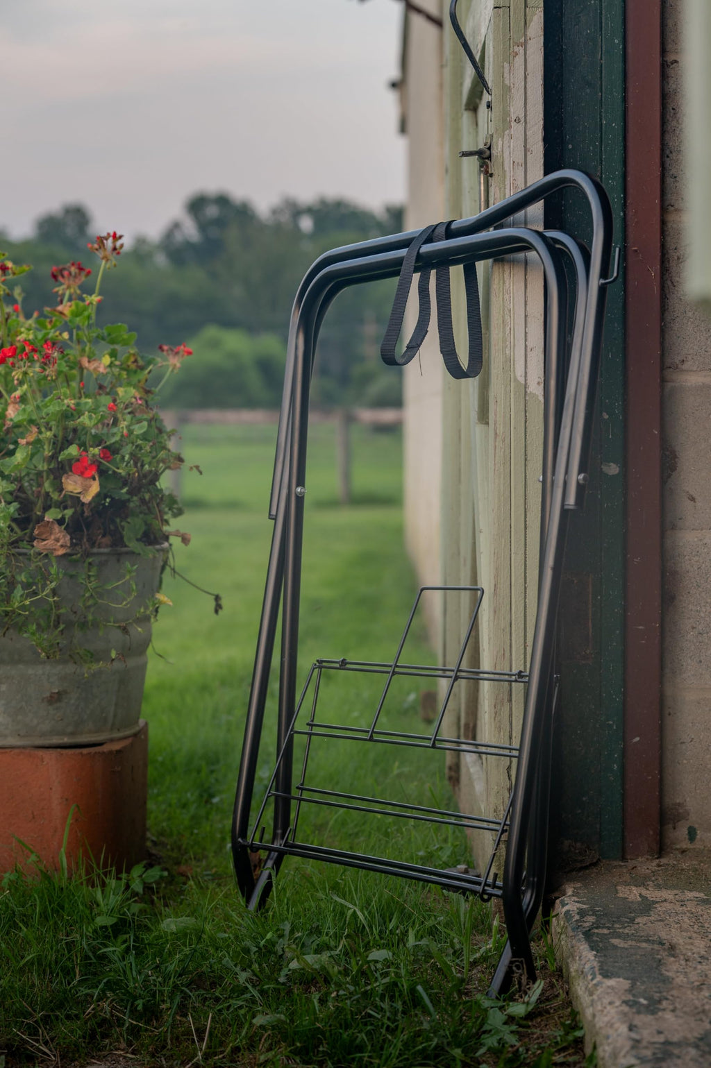 Portable Folding Saddle Rack Powder-Coated Steel R974