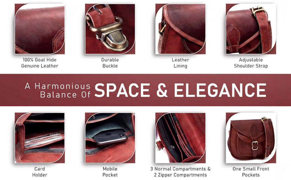 Genuine Leather Crossbody Satchel Bag Q453