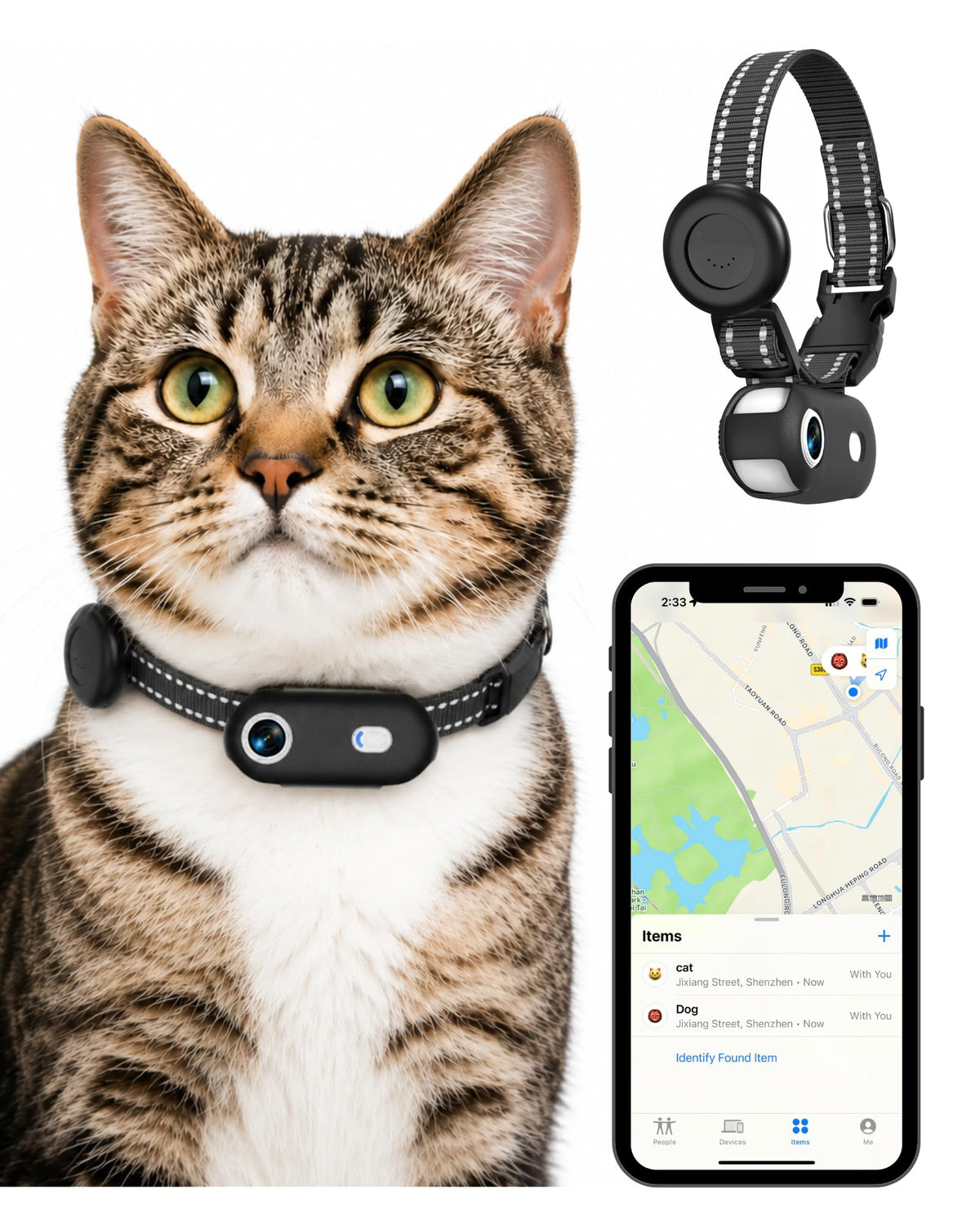 Camera Collar with Phone App & Tracker Tag X22979